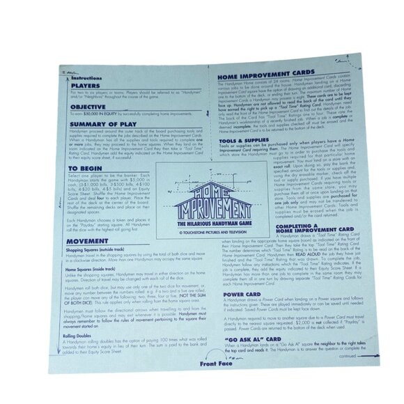 Home Improvement Handyman Board Game-Vintage 1993-All Pieces-GUC - Picture 4 of 8